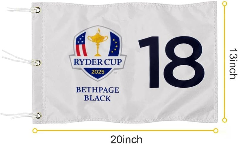 2BUT 2025 Bethpage Black Golf Pin Flag Practic Putting Green Golf Flag for Backyard Garden Double-Sewn 600D Nylon Miniature Pin Flag (20"x13"Grommet (18)) - Image 2